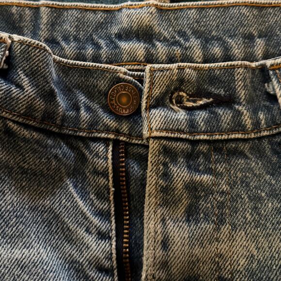 vintage levi's 517 lightwash bootcut denim jeans 34x30 - Picture 5 of 7